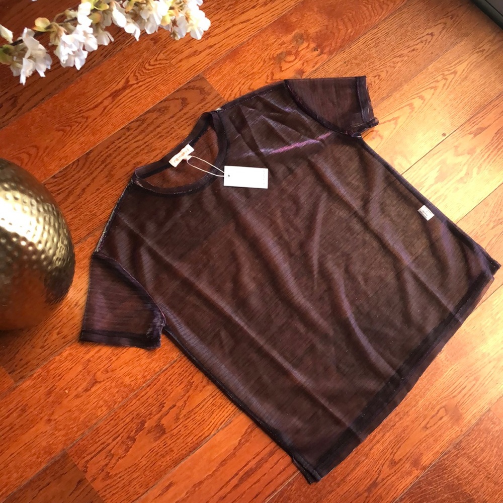 Reflective see through shirt